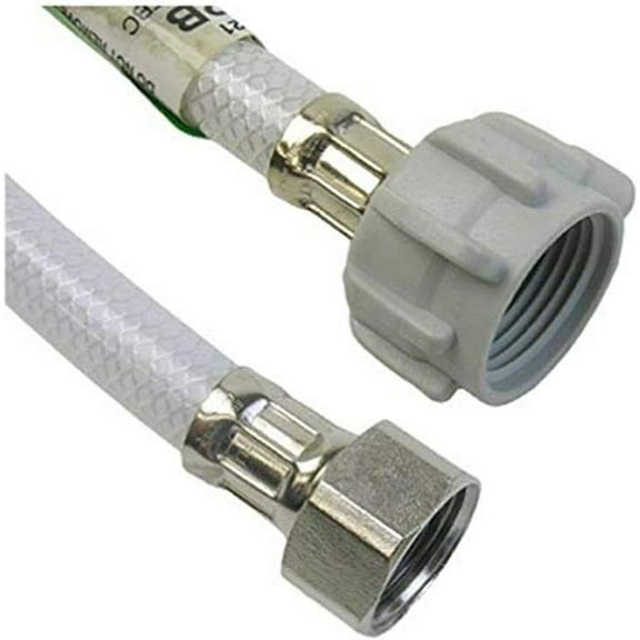 Lasco Fittings Water Supply Female Pipe Ballcock Plastic Nut - 16 In. Flex Braided Vinyl