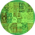 thumbnail image 1 of Ahgly Company Indoor Round Abstract Green Modern Area Rugs, 8' Round, 1 of 4