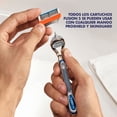 thumbnail image 3 of GILLETTE Fusion5, Rastrillo para Afeitar Reutilizable, 1 Mango + 7 Cartuchos con 5 Hojas para Rasurar la Barba, Afeitado al Ras, Rastrillo para Hombre Gillette NA, 3 of 7