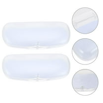 Beaupretty 2Pcs Portable Glasses Case Simple Clear PVC Protect from collisions for School