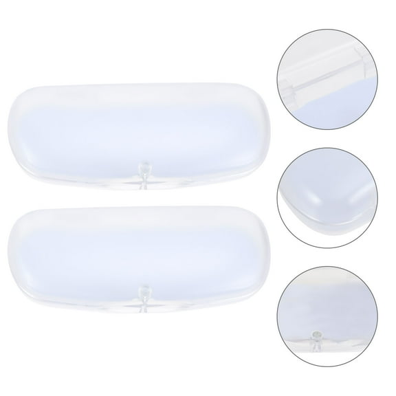 Beaupretty 2Pcs Portable Glasses Case Simple Clear PVC Protect from collisions for School
