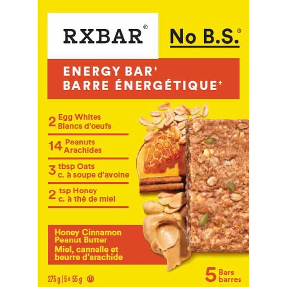 RXBAR® barre energetique miel, cannelle et beurre d’arachide 5 x 55 g