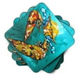 thumbnail image 2 of Carolines Treasures MW1139FC Crab Beam of Light Foam Coaster Set of 4 3 1/2 x 3 1/2 multicolor, 2 of 3