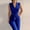 Blue, variant on Fashion Womens Bandage Solid Cold Shoulder Suspender Cami Pants Zipper Jumpsuit Hot6s4486332