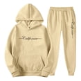 thumbnail image 3 of Letdown Men's Sweatsuit 2 PCS Letter Printed Hoodie and Sweatpants Set Tracksuits Fall Winter Casual Athletic Jogging Suit, 3 of 5