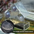 thumbnail image 3 of Comedero para pájaros con ventosa creativa extraíble y transparente para ventana de casa, 3 of 8