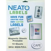 NEATO Magnetic Sheets - 10 Glossy Printable Magnet Sheets - 8.5" x 11"
