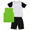 thumbnail image 3 of Marvel Avengers Boys Superhero Short Sleeve T-Shirt, Tank Top and Mesh Shorts Set (Hulk Green, 5/6), 3 of 5