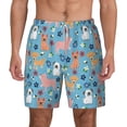 thumbnail image 3 of Uemuo Cute Dog Pattern Mens Swim Trunks Quick Dry Board Shorts with Mesh Lining, Stretch Beach Shorts Quick Dry No-Chafing Board Shorts-Small, 3 of 9