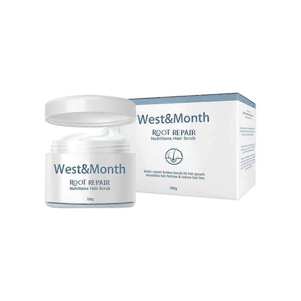 1-3X West&month Nourishing Hair Scrub Repair Damaged Hair Moisturizing Hair Root Anti-falling Solid Hair Scrub