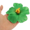 thumbnail image 5 of AURARMLET Green EVA Hibiscus Flower Decorations, Lifelike Party Decor Accessories, 5 of 6
