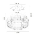 thumbnail image 3 of Xubond Storage Bins With Lids 2 Tier Turntable Makeup Organizer Clear Plastic Cosmetic Rack Storage Organizers For Table Pantry Shelf Vanity fabric White Closet Organizers And Storage, 3 of 6