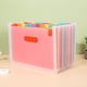thumbnail image 1 of Xiao Hua Organizador de archivos tipo acordeón, carpeta expandible de 25 bolsillos, organizador portátil para recibos de impuestos mensuales, portadocumentos tamaño carta A4, arcoíris transparente, 1 of 4