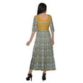 thumbnail image 4 of Moomaya A Line Tunic Dresses For Women 3/4 Sleeve Printed&nbsp;Kurti&nbsp;Summer Wear, 4 of 5