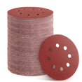 thumbnail image 1 of Discos de lijado YEHBS, 150 unidades, grano 60, 5 pulgadas y 8 orificios para carpintería, 1 of 7