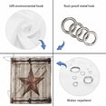 thumbnail image 4 of Texas Star Vintage Shower Curtain, Waterproof Shower Curtains for Bathroom, Brown Beige Wooden Retro Art Washable Fabric Bathtub Curtain Set Bath Decor with 12 Hooks Stall 36"x72", 4 of 8