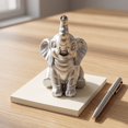 thumbnail image 5 of 1 Pair Elephant Decor Figurine Resin Elephants Statue Decor for Home Office Bookshelf Stand Shelf Living Room Bedroom Decorations Gifts for Women Mom, 5 of 7