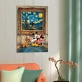 thumbnail image 4 of Mickeys Minnie Love Mouse Starry Night Vincent Van Gogh Gifts Canvas Painting Poster Wall Art Decorative Picture Prints Modern Decor 16x24inch(40x60cm), 4 of 6