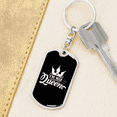 thumbnail image 6 of To My Wife  I'm His Queen Black Stainless Steel or 18k Gold Premium Swivel Dog Tag Keychain, 6 of 16