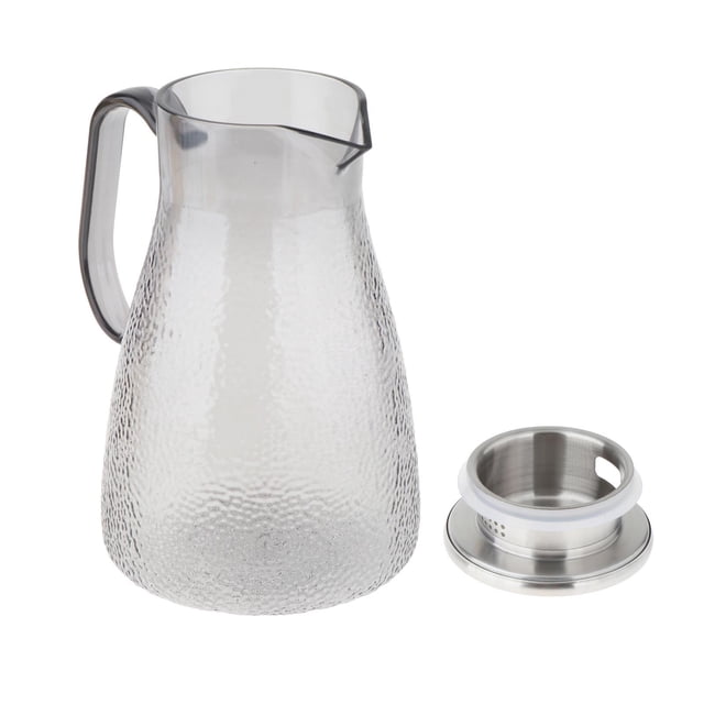 Jarra de agua fría y caliente, jarra de leche para jugo, jarra multiusos resistente al calor de 1,5 l, jarra para beber, jarra para refrigerador Gris