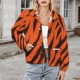 thumbnail image 3 of Jackets for Women Winter Coat Jackets Flannel Stand Collar Jacket(Wild Tiger Stripe Pattern,Size:S-4XL), 3 of 7
