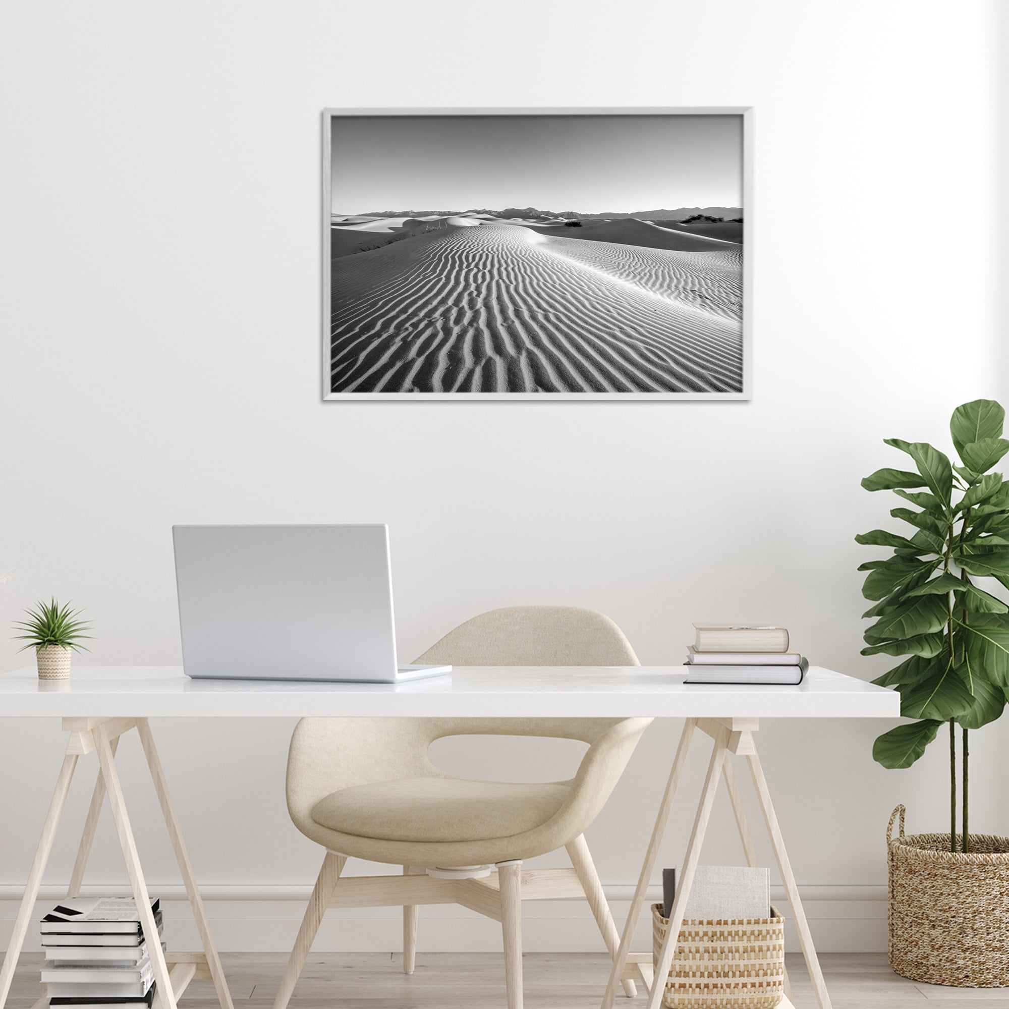Stupell Industries Sand Waves In The Distance White Framed Giclee Art, design by Jon Evan