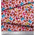 thumbnail image 2 of Soimoi Rayon Crepe Fabric Texture & Butterfly Fabric Prints by Yard 46 Inch Wide, 2 of 3