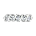 thumbnail image 3 of 1 Carat (ctw) Channel Set 5-Stone Diamond Wedding Band Ring in 10K White Gold (Ring Size 8.75), 3 of 6