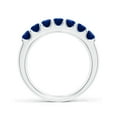 thumbnail image 2 of ANGARA Natural 1.05 Ct Half Eternity Sapphire Wedding Band in 14K White Gold for Women (Size-3.1mm) | September Birthstone, Anniversary, Jewelry Gift for Women | Natural Sapphire Ring, 2 of 10