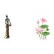 thumbnail image 1 of Figura de mujer africana,Estatua artesanal de una dama tribal africana,hecha a mano,para cafetería.,Figura femenina artesanal de resina africana,Adhesivo de pared,Vinilo decorativo vintage, 1 of 8