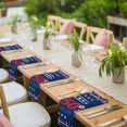thumbnail image 4 of 250 Year American Anniversary Flag Cloth Napkins, Blue USA Stars Washable and Reusable Dinner Napkins Set of 4, Table Napkin for Kitchen Party Birthday Wedding Hotel Housewarming 20"x20", 4 of 9