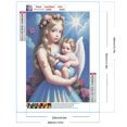 thumbnail image 2 of Pintura de diamante 5D DIY, taladro redondo completo, Kit de ángel para niña pequeña, decoración del hogar, 30x40cm, 2 of 9