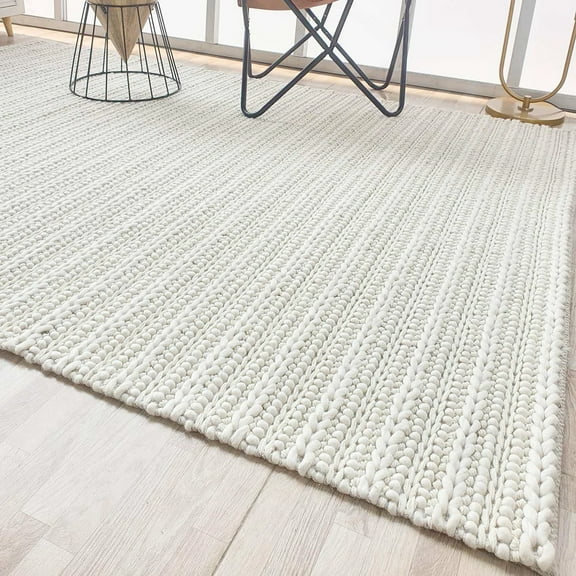 Natural Color Handmade Ramsha Home Decor Woven Rug - SRN 028