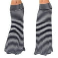 thumbnail image 2 of Beach Skirts for Women Plus Size Slim Fit Striped Cute Elegant Smock Layered Tiered Maxi Skirt a Line Flowy Long Skirts with Pockets, 2 of 2