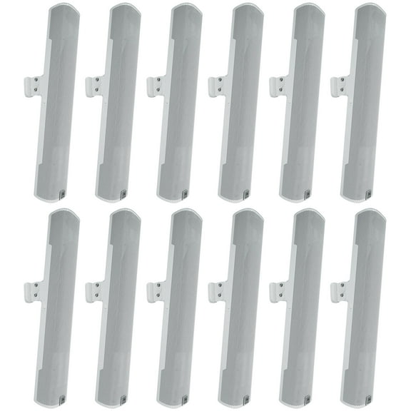 12) JBL COL600-WH 24" White 70V Commercial Slim Column Wall Mount Array Speakers