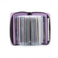 thumbnail image 5 of PULMCheerger Genuine Leather Credit Card Holder Wallet RFID Blocking Secure Card Case Zipper (Purple), 5 of 6