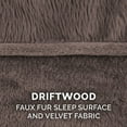 thumbnail image 6 of FurHaven Pet Products Faux Fur & Velvet Orthopedic Sofa Pet Bed for Dogs & Cats - Driftwood Brown, Large, 6 of 13