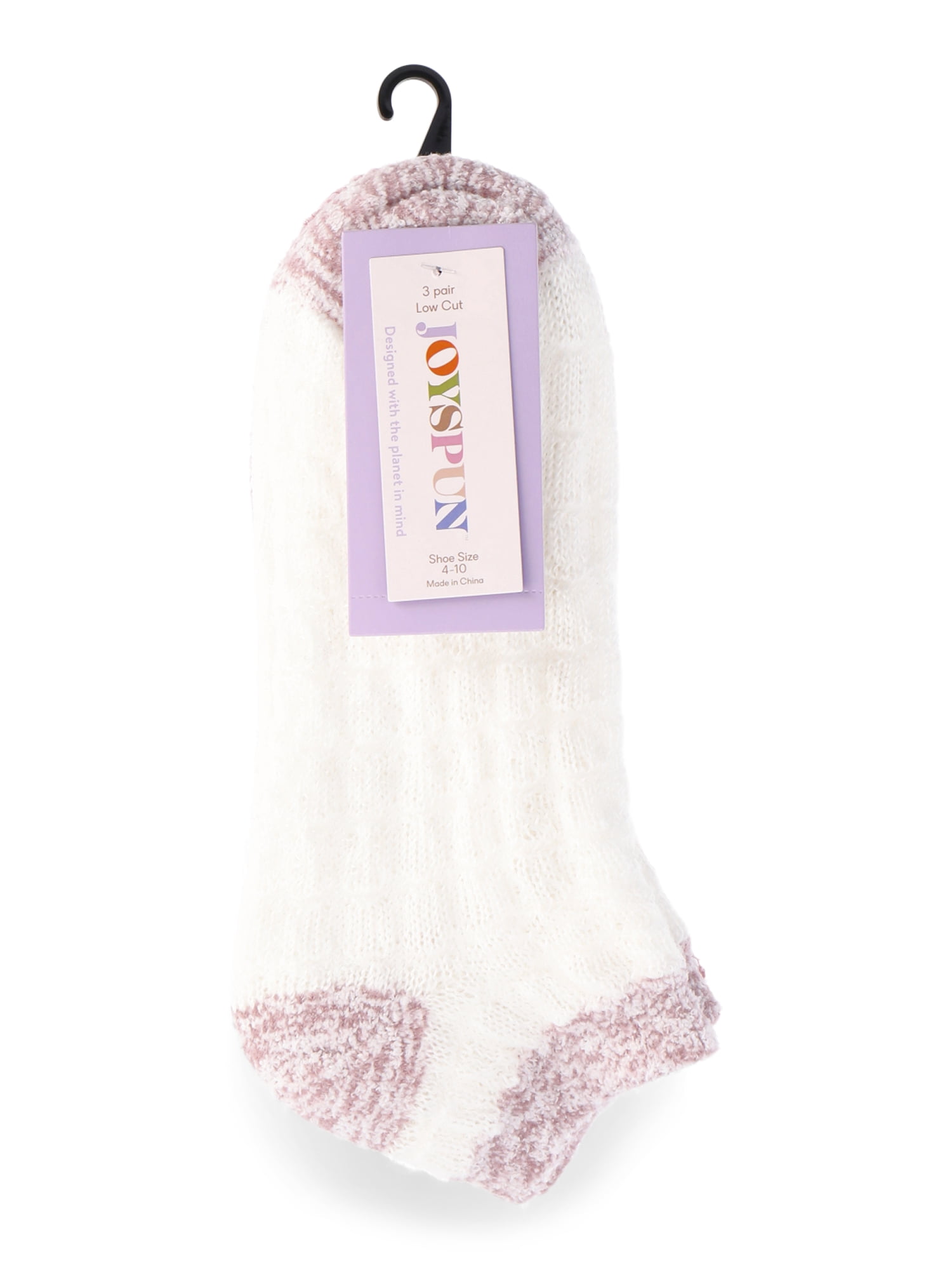 Joyspun Women’s Double Layer Lounge Socks, 3-Pack, Fits Shoe Sizes 4-10