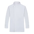 thumbnail image 1 of Nokdvo Chef Uniform Men Lightweight Button Breathable Long Sleeve Jackets Spring Summer Baggy Uniform Pockets,White XL, 1 of 4