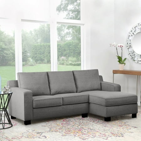 Abbyson Alexander Fabric Reversible, Tilden Fabric Gray Power Reclining Sectional Sofa