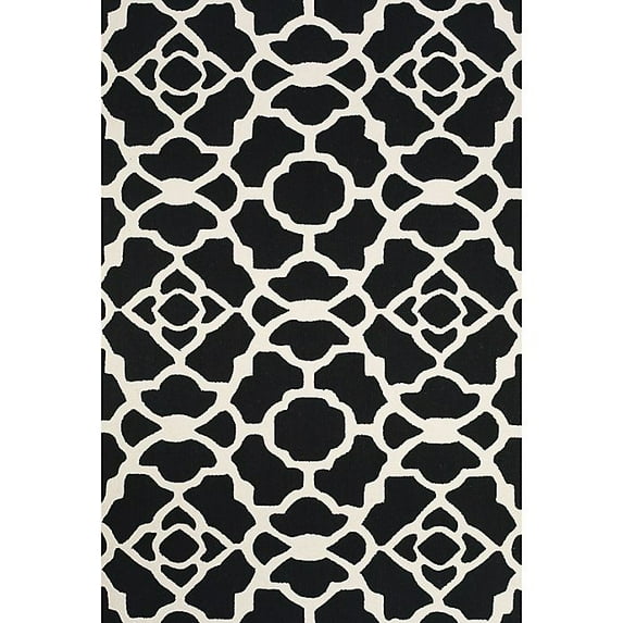 Feizy Amalazari 8-Foot 6-Inch x 11-Foot 6-InchHand-Hooked Area Rug in Black/White