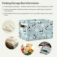 thumbnail image 5 of Coolnut Panda (1) Foldable Storage Basket for Shelves, Collapsible Sturdy Storage Bin with Handles, Canvas Storage Cube for Organizing Closet 1PCS Home Decor, 5 of 7