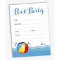thumbnail image 2 of Inkdotpot Pack Of 30 Pool Party Invitations, Kids Birthday Party Invites With Envelopes, Kids Pool Party Fill-In Style 5 x 7 inches, 2 of 7