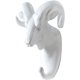 thumbnail image 1 of Gancho de cabeza de animal, Ganchos de pared, Llavero de pared, Gancho decorativo exquisito para ropa, Sombreros, Batas de baño, Toallas (Tamaño: Cabra, Color: Blanco) Vhermosa ZSY-0289, 1 of 5