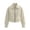 Beige, variant on Tqcoqu Women's Solid Suede Cropped Jacket,Lapel Zip Up Vintage Long Sleeve Casual Outerwear With Lining