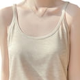 thumbnail image 6 of Feancey Womens Sleeveless Base Layer Top Knit Cotton Casual Spaghetti Strap Cami Tops Solid Color Comfort Pajama Tank Tops Basic Undershirts Beige L, 6 of 6