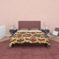 thumbnail image 4 of Juego de Cama Floral Rústico Retro, Funda Nórdica Vintage Verano, Boho Naranja Marrón, 4 of 6