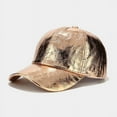thumbnail image 6 of CoCopeanut 2020 Fold Summer Autumn Women Man PU Solid Laser Baseball Cap Unisex Snapback Hats Casual Adjustable Outdoor Sun Hats Present, 6 of 6