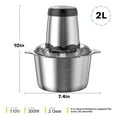 thumbnail image 3 of 2L Electric Meat Grinder Food Processor Fruits Blender Veg Chopper Sausage Maker Easy to Clean, 3 of 11
