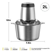 2L Electric Meat Grinder Food Processor Fruits Blender Veg Chopper Sausage Maker Easy to Clean